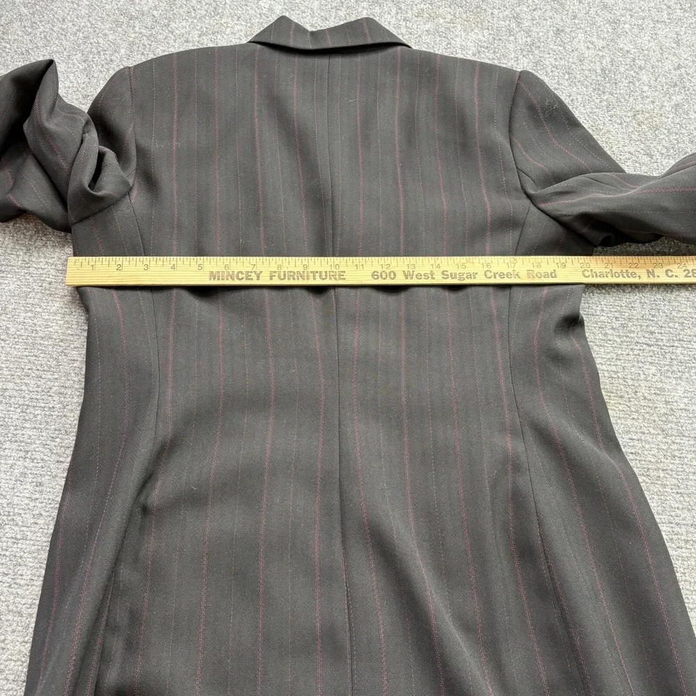 VTG Norton McNaughton Suit Blazer 12 Skirt 14 Black Pinstripe Maxi‎ Y2K Modest
